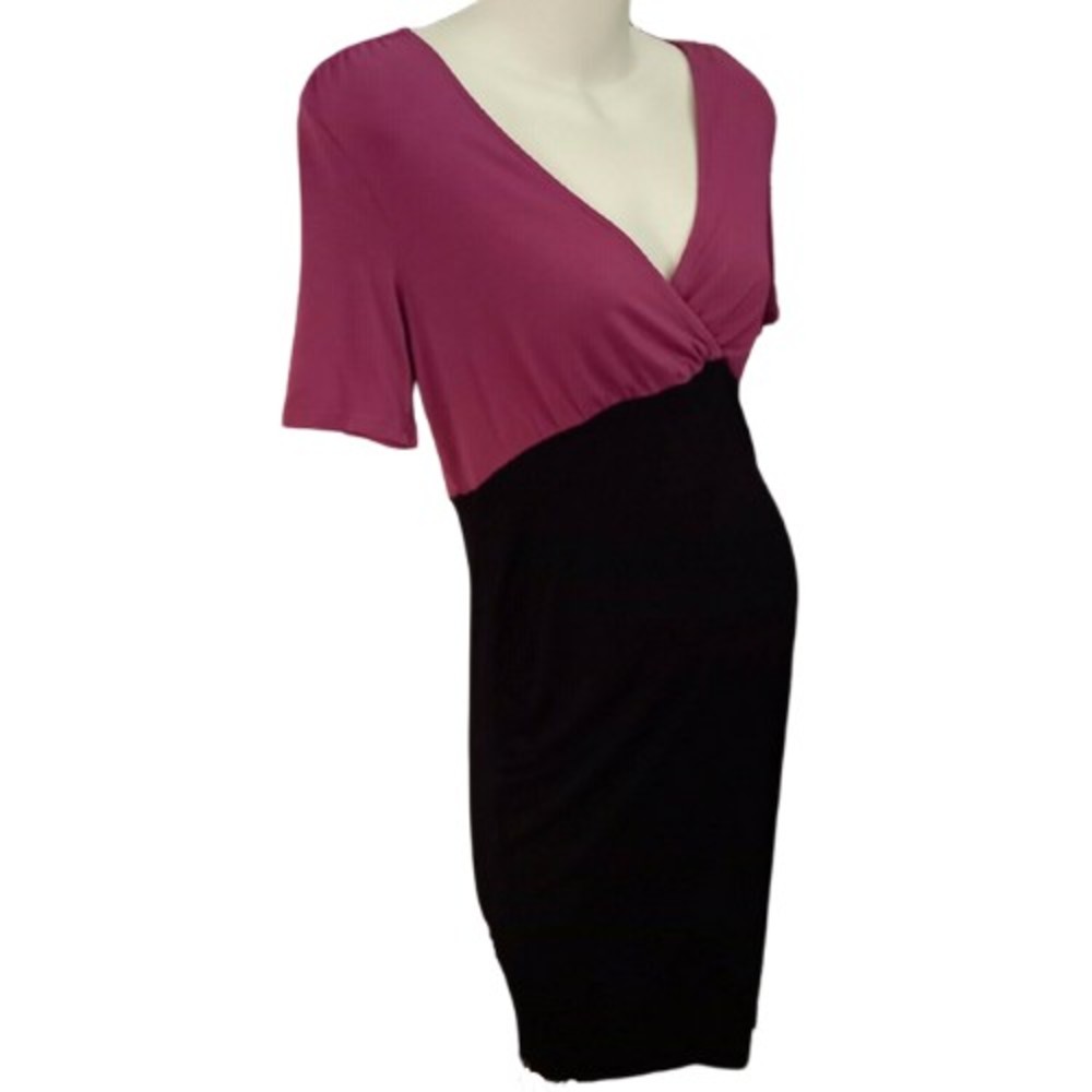 Size 10 MATERNITY Faux Wrap Nursing Stretchy Dress - Picture 2 of 6